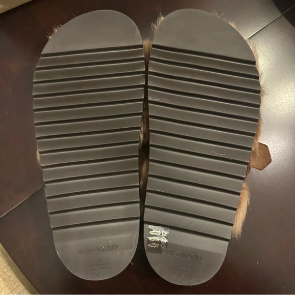 NWT Zadig & Voltaire Alpha Mule Hairy Lambskin Size 39 Tawny 8 - Picture 8 of 10